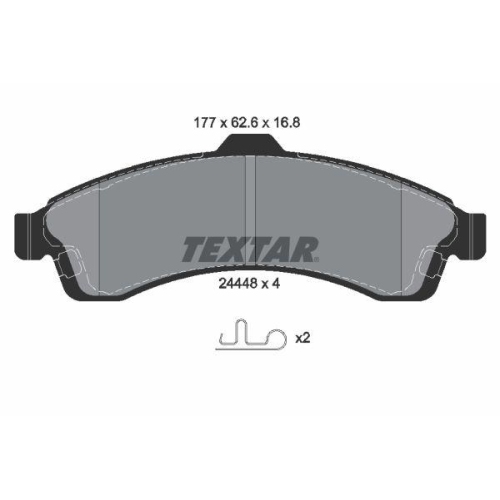 TEXTAR Bremsbelagsatz, Scheibenbremse Q+ 2444801