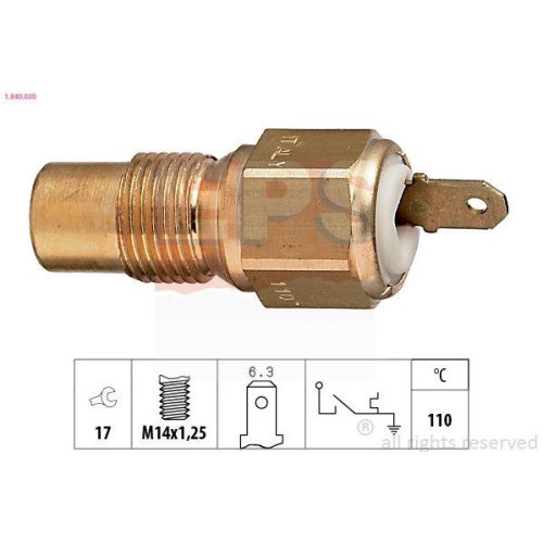 EPS Temperaturschalter, K&uuml;hlmittelwarnlampe Made in Italy - OE Equivalent 1.840.030