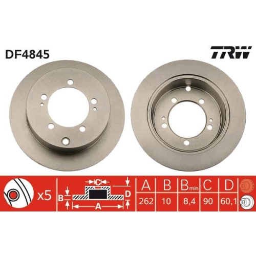 TRW Bremsscheibe DF4845