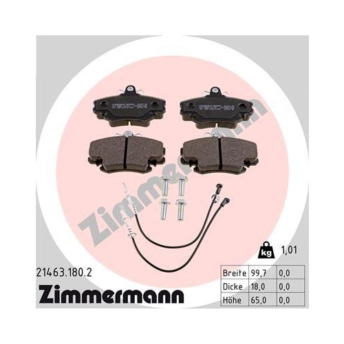 ZIMMERMANN Bremsbelagsatz, Scheibenbremse 21463.180.2