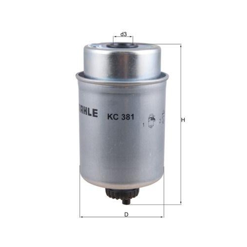 MAHLE Kraftstofffilter KC 381
