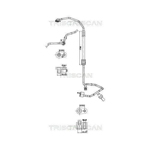 TRISCAN Hochdruck-/Niederdruckleitung, Klimaanlage 9010 29046