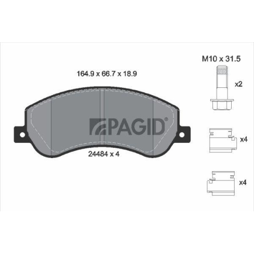 PAGID Bremsbelagsatz, Scheibenbremse T1990N