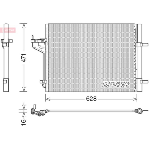 DENSO Kondensator, Klimaanlage DCN10029