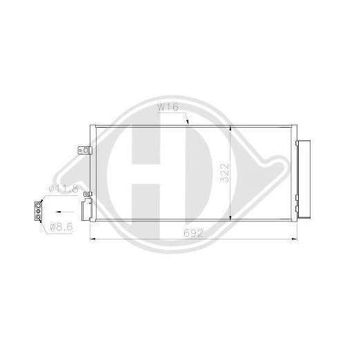 DIEDERICHS Kondensator, Klimaanlage DIEDERICHS Climate DCC2010