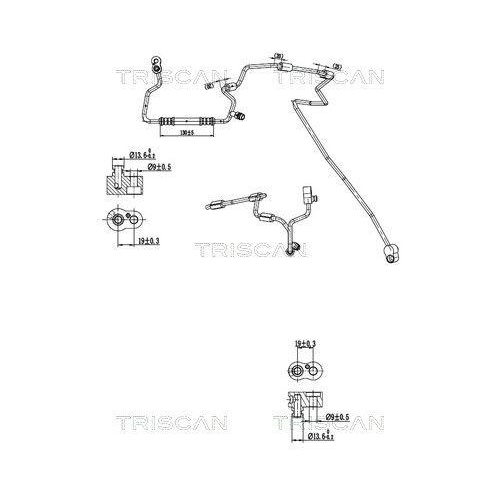 TRISCAN Hochdruck-/Niederdruckleitung, Klimaanlage 9010 29083