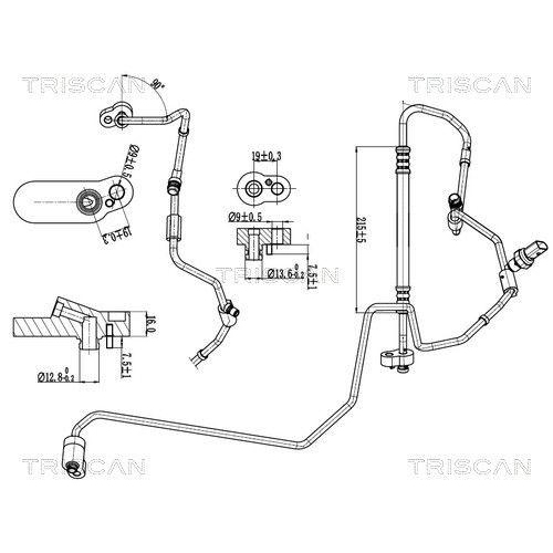 TRISCAN Hochdruck-/Niederdruckleitung, Klimaanlage 9010 29089