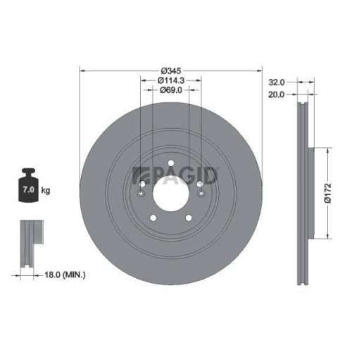 PAGID Bremsscheibe 56494NC