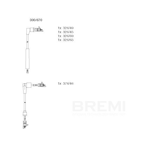 BREMI Z&uuml;ndleitungssatz 300/670