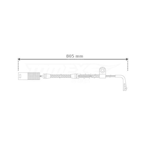 TOMEX Brakes Warnkontakt, Bremsbelagverschlei&szlig; TX 30-34