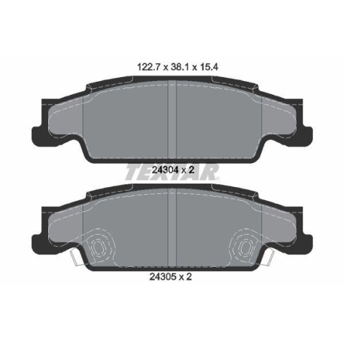 TEXTAR Bremsbelagsatz, Scheibenbremse Q+ 2430401