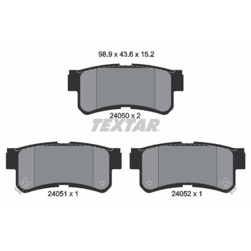 TEXTAR Bremsbelagsatz, Scheibenbremse 2405001