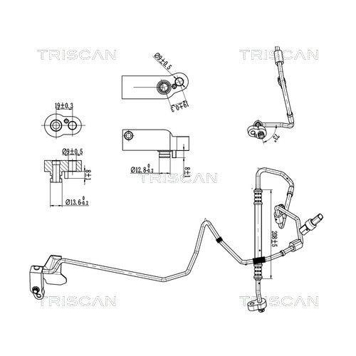 TRISCAN Hochdruck-/Niederdruckleitung, Klimaanlage 9010 29111