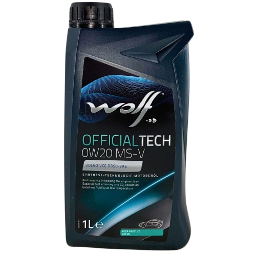 Motor&ouml;l Motoren&ouml;l Wolf OfficialTech 0W-20 MS-V 1 Liter Flasche 1051971