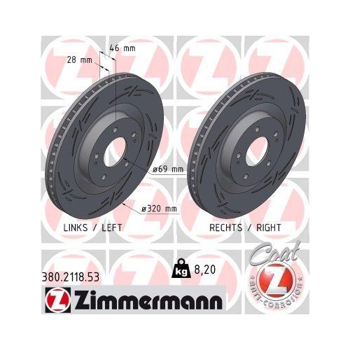 ZIMMERMANN Bremsscheibe BLACK Z 380.2118.53