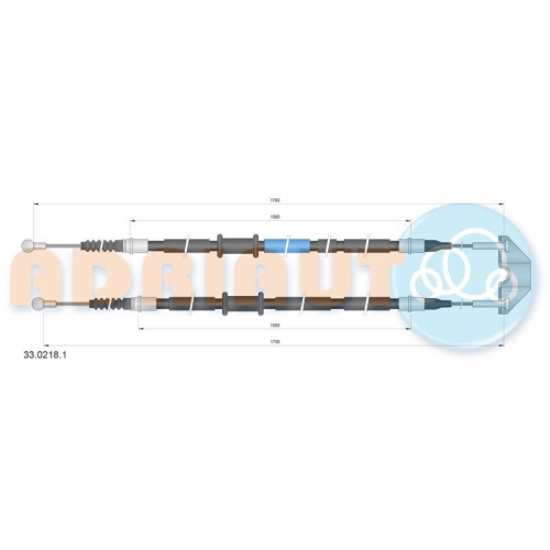 ADRIAUTO Seilzug, Feststellbremse 33.0218.1