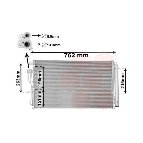 VAN WEZEL Kondensator, Klimaanlage 82005345