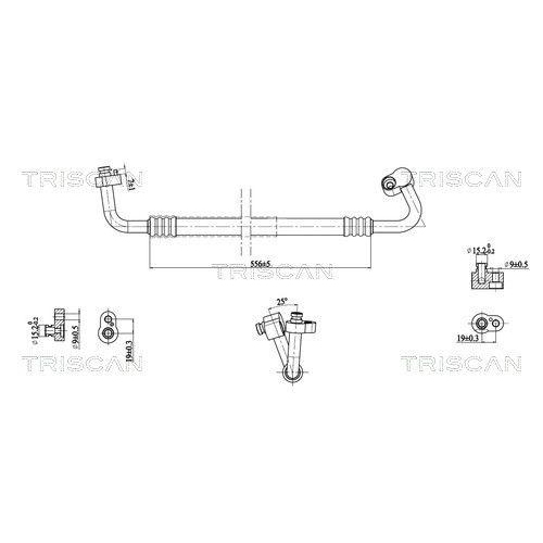TRISCAN Hochdruck-/Niederdruckleitung, Klimaanlage 9010 29120