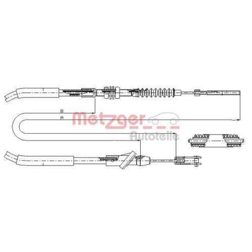 METZGER Seilzug, Kupplungsbetätigung 18.6103