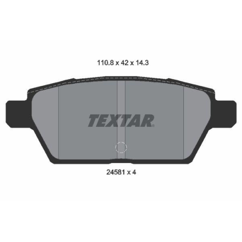 TEXTAR Bremsbelagsatz, Scheibenbremse 2458102