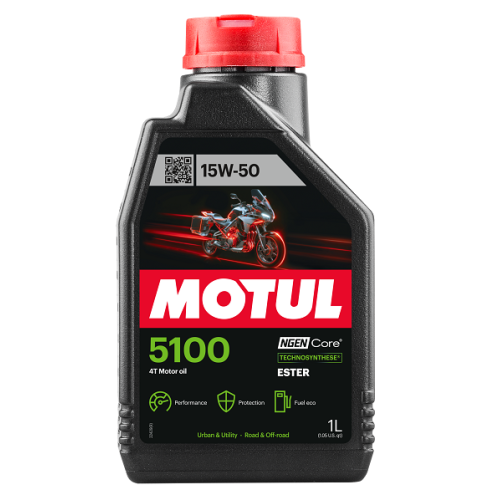 Motor&ouml;l 5100 4T 15W-50 1 Liter 4 Takt Motorrad &Ouml;l ESTER JASO MA2 MOTUL