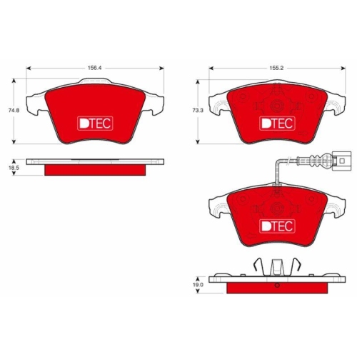 TRW Bremsbelagsatz, Scheibenbremse DTEC COTEC