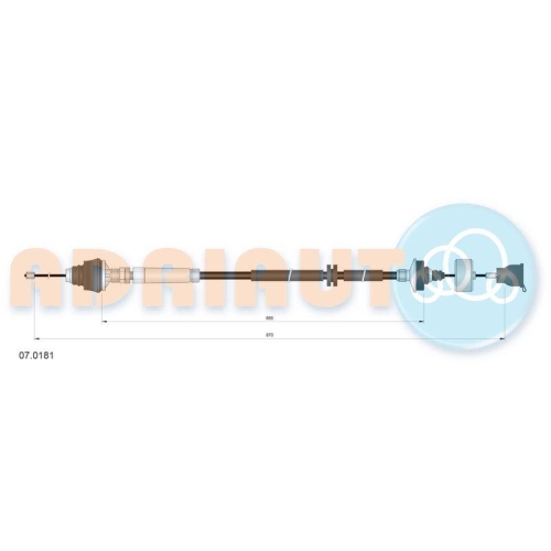 ADRIAUTO Seilzug, Kupplungsbet&auml;tigung 07.0181