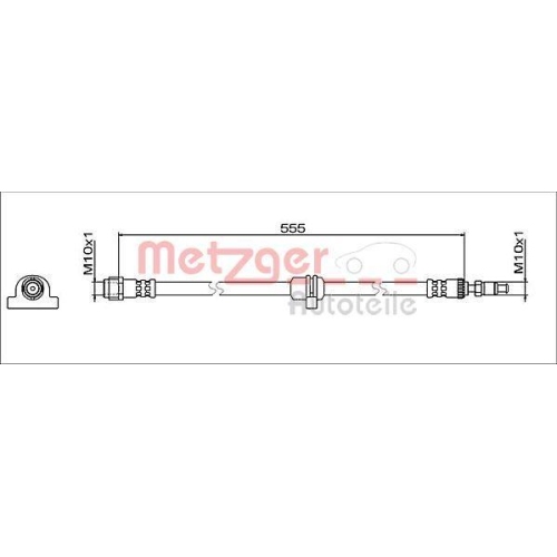 METZGER AUTOTEILE Bremsschlauch GREENPARTS 4112082
