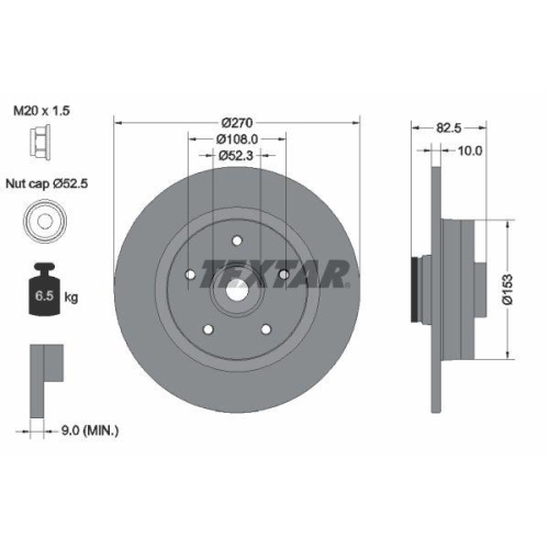 TEXTAR Bremsscheibe PRO 92237203