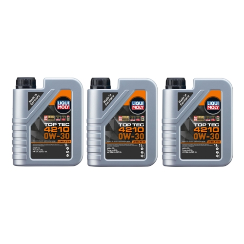 LIQUI MOLY Top Tec 4210 Motor&ouml;l 0W-30 3-Liter VW 504 00 / 507 00 / C30 - 21604