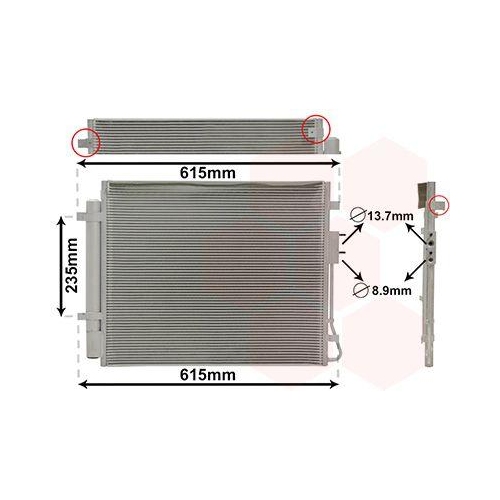 VAN WEZEL Kondensator, Klimaanlage
