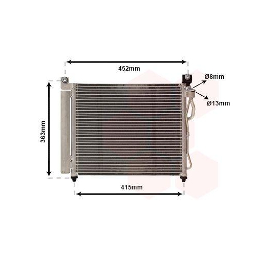 VAN WEZEL Kondensator, Klimaanlage 83005065