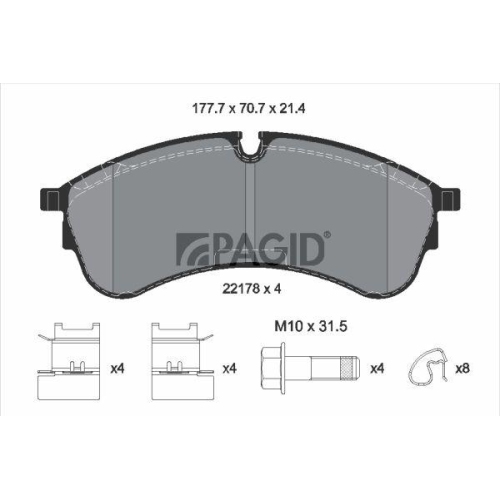 PAGID Bremsbelagsatz, Scheibenbremse T2679N