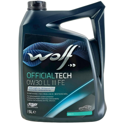 Motor&ouml;l Motoren&ouml;l Wolf OfficialTech 0W-30 LL III FE 5 Liter Kanister 1051975