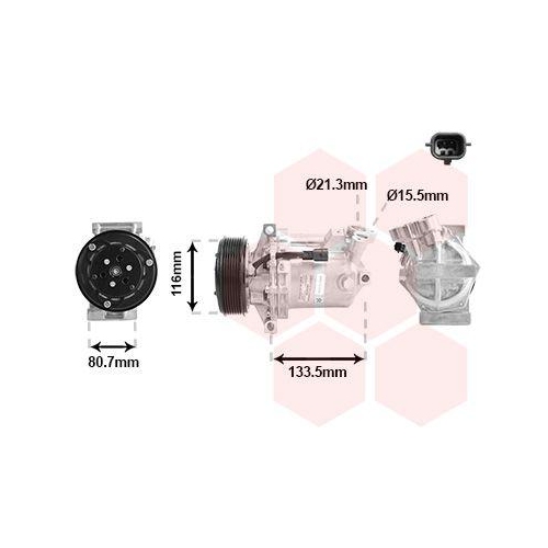 VAN WEZEL Kompressor, Klimaanlage