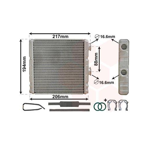 VAN WEZEL W&auml;rmetauscher, Innenraumheizung *** IR PLUS *** 43006634