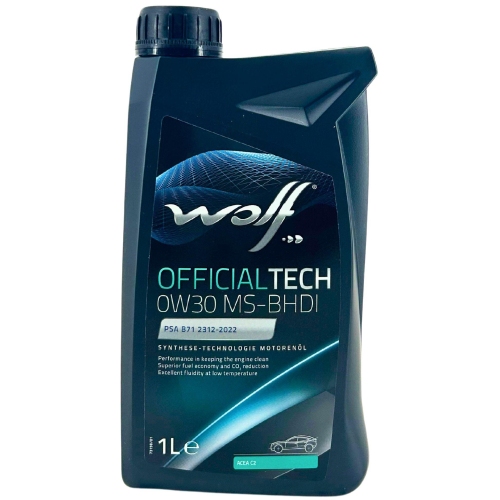 Motor&ouml;l Motoren&ouml;l Wolf OfficialTech 0W-30 MS-BHDI 1 Liter Flasche 1051969