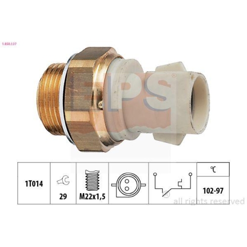 EPS Temperaturschalter, K&uuml;hlerl&uuml;fter Made in Italy - OE Equivalent 1.850.137