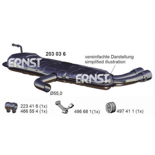 ERNST Endschalld&auml;mpfer 203036