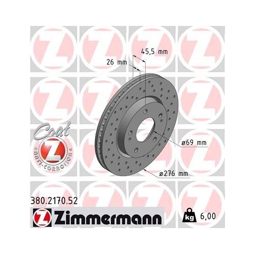 ZIMMERMANN Bremsscheibe SPORT Z 380.2170.52