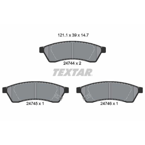 TEXTAR Bremsbelagsatz, Scheibenbremse Q+ 2474401