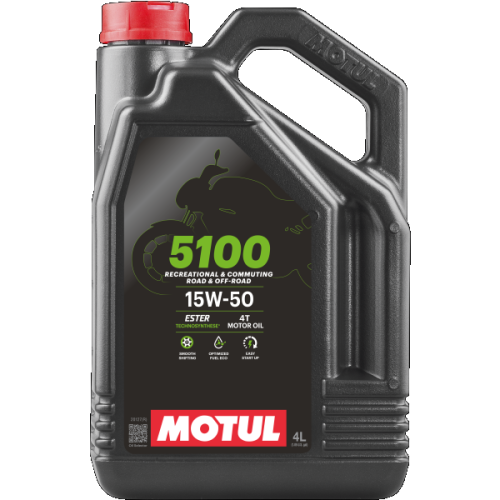 Motor&ouml;l 5100 4T 15W-50 4 Liter 4 Takt Motorrad &Ouml;l ESTER JASO MA2 MOTUL