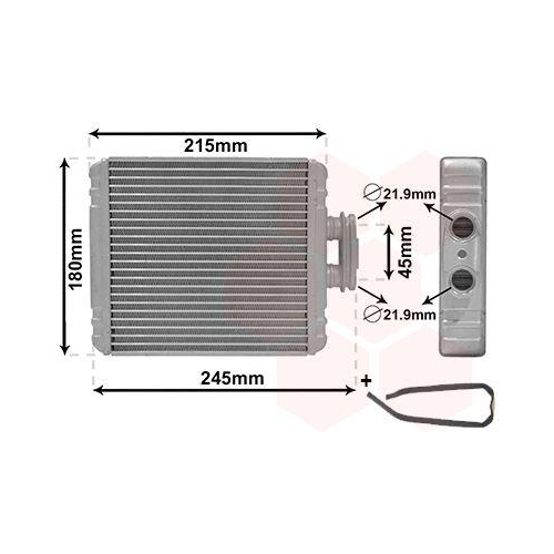 VAN WEZEL W&auml;rmetauscher, Innenraumheizung *** IR PLUS *** 76016700