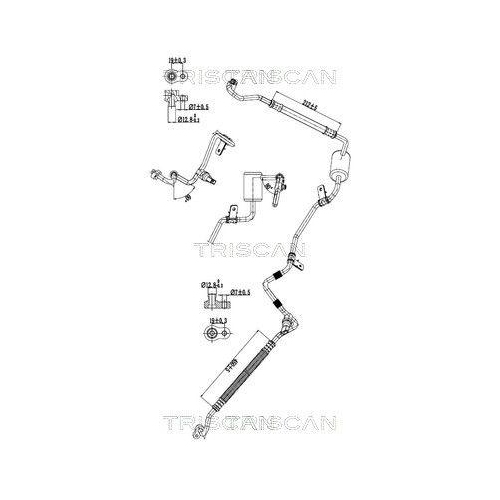 TRISCAN Hochdruck-/Niederdruckleitung, Klimaanlage 9010 81004