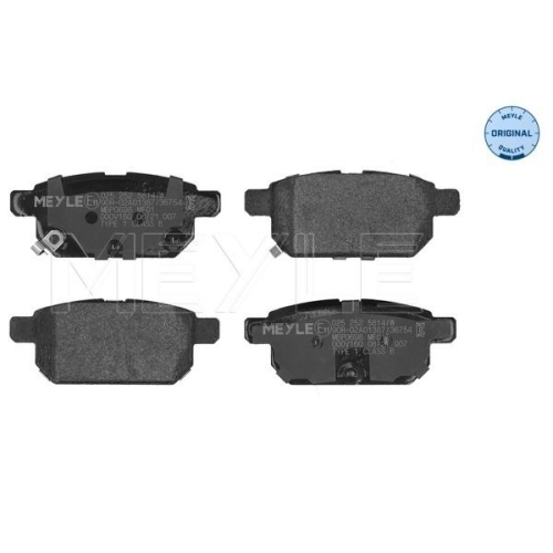 MEYLE Bremsbelagsatz, Scheibenbremse MEYLE-ORIGINAL: True to OE. 025 252 5814/W