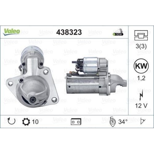 VALEO Starter VALEO ORIGINS - NEW O.E. TECHNOLOGIE 438323