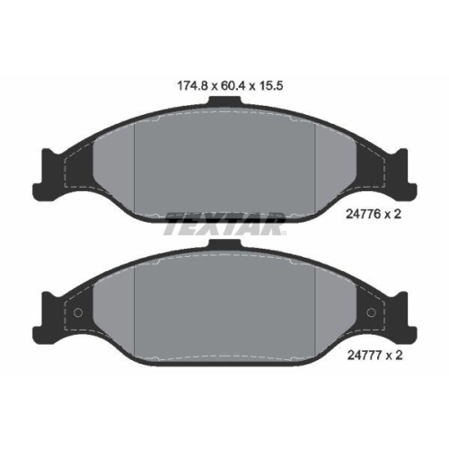 TEXTAR Bremsbelagsatz, Scheibenbremse Q+ 2477601