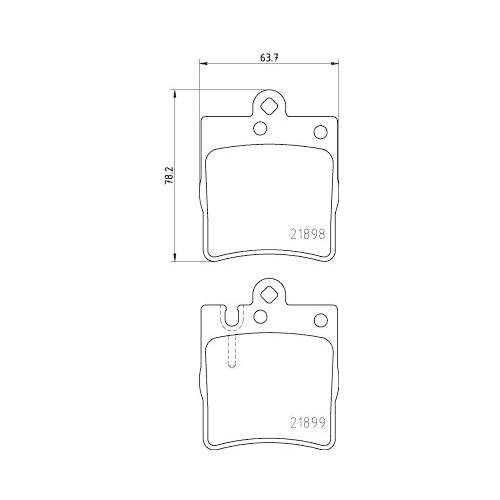 DON Bremsbelagsatz, Scheibenbremse PCP1075