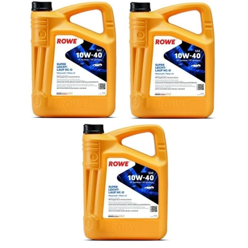 Motoröl ROWE Hightec Super Leichtlauf HC-O 10W-40 MB229.1 VW50101 50500 15 Liter