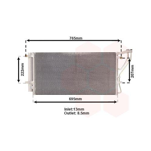 VAN WEZEL Kondensator, Klimaanlage 83005105